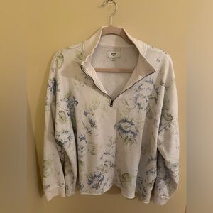 Aerie floral quarter zip